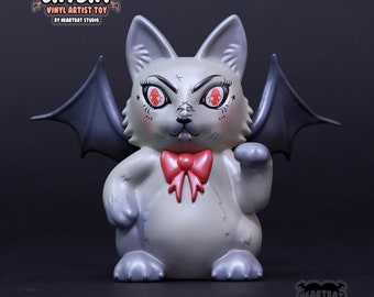 Catbat Vinyl Toy by Heartbat Studio - Vampire Toy - Creepy Cute