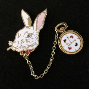 Alice in Wonderland Pin Set - Gift for AlIce in Wonderland Lover -  Rabbit  Lewis Carroll - Storybook - Cosplay - Alice Party - Party Theme