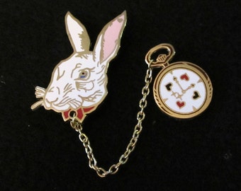 Alice in Wonderland Pin Set - Gift for AlIce in Wonderland Lover -  Rabbit  Lewis Carroll - Storybook - Cosplay - Alice Party - Party Theme