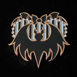 Heart Bat Enamel Pin (Black)- Lapel pin, Brooch, Halloween Pins, Bat Pin, goth, Witchy, Creepy cute, Macabre, Hot Topic, Gothic, Oddities