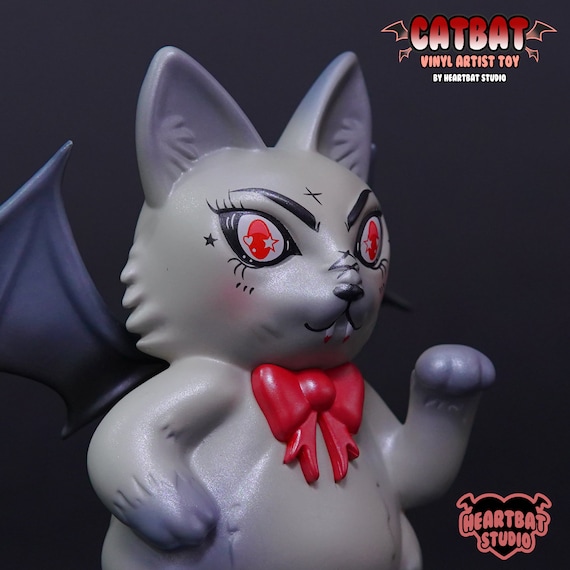 Catbat Vinyl Toy by Heartbat Studio - Vampire Toy - Creepy Cute