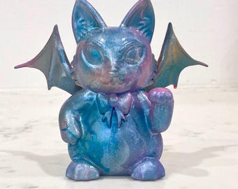 Custom Catbat Vinyl Toy by Heartbat Studio