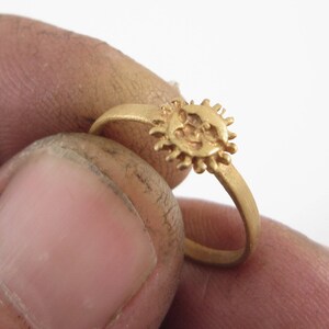 Satine Brass Sun Ring, Sunshine Ring, Boho Jewelry, Satin Sun, Valentine Gift, Boho Gift, Summer Ring, Lovers Gift, All Sizes Ring