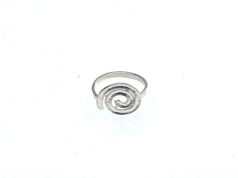 Girls Women Ring Ancient Greek Jewelry Silver Spiral Midi Ring 11mm Round Souvenir From Greece All Sizes Brass Silver Plated