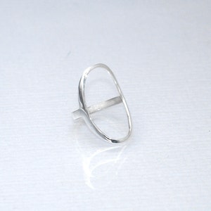 Minimal Open Empty Ring, Oval Modern Ring, Open Ring With Hole, Ring ...