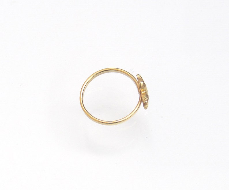 Starfish Golden Ring Summer Gift Gift For Sea Lovers Pinky Girl Ring Brass Gold Plated Knuckle or Midi Greek Souvenir Ocean Design