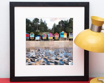 Wells Next the Sea Print - Norfolk Coast Art - Beach Huts Wall Art - Kate Cooper Photography