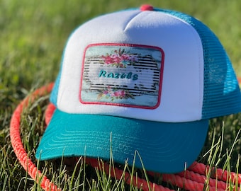 Razels Trucker Cap,  Retro Patch Baseball hat, Old School Trucker Cap, Vintage Style Cap