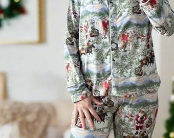 Cowboy Santa Family Christmas Pajamas: Western Holiday PJs