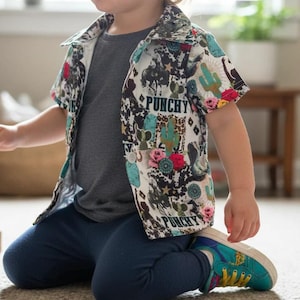 Kids Western Button-Up Shirt | Punchy Cowboy Cowgirl Shirt