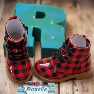 Buffalo plaid shoes and boots outlet