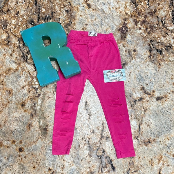 Kids Ripped Leggings Etsy