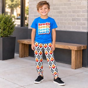 Westernoutfit voor jongens, Howdy-shirt en joggingbroek, tweedelig kinderset afbeelding 1