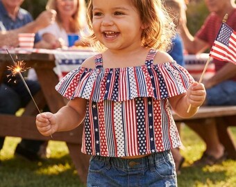 4th of July Outfit: American Flag Shirt & Distressed Denim Shorts