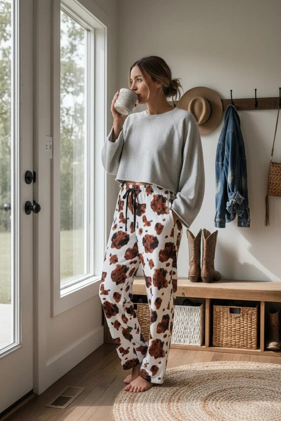 Bambini/Ragazze Morbido Pile Lama Lounge Pantaloni/Pigiama Lungo