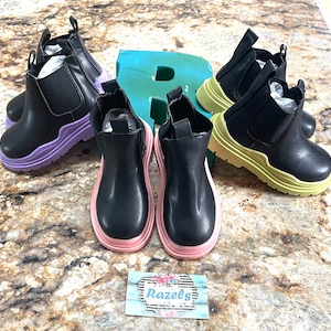 Chunky Sole Boots for Kids Etsy