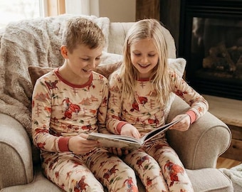 Pyjamas de cowboy pour enfants - Pyjamas à imprimé rodéo vintage