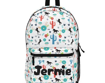 Personalized Horse Backpack: Western Cowgirl School Bag
