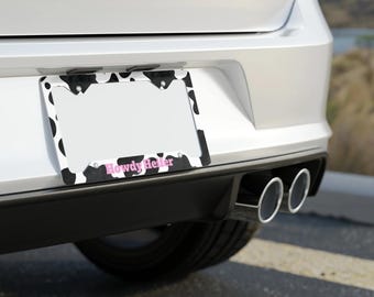 Cornice per targa a forma di mucca kawaii / Cornice per targa a forma di mucca carina / Cornice per targa kawaii / Accessori per auto carini / Accessori per auto a