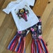SERAPE Skull Rodeo Bell Bottoms / Toddler Girl Serape COWGIRL Flares / Serape and Steer Head 