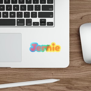 Custom Holographic Name Stickers, Personalized Vinyl Decals for Backpacks, Water Bottles, Lockers & More