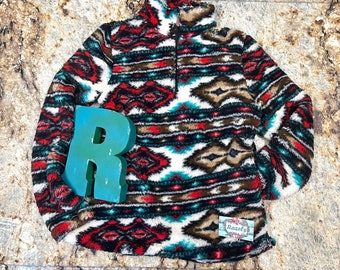 tribal fleece pullover