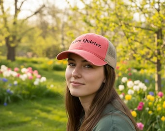 Gorra de camionero con cola de caballo, gorra de mujer con frase divertida
