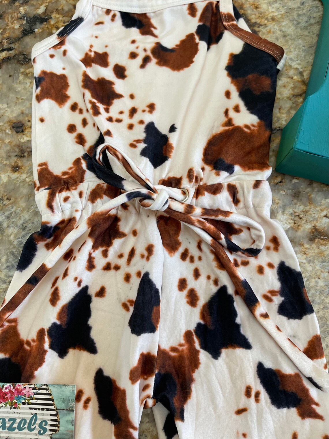 Cowprint Jumpsuit Romper / Baby Girl COWBABE Cowprint Western Etsy