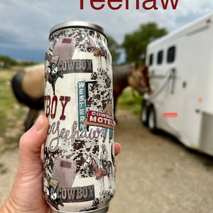 Western Tumbler: Stainless Steel Cowgirl/Cowboy Water Bottle