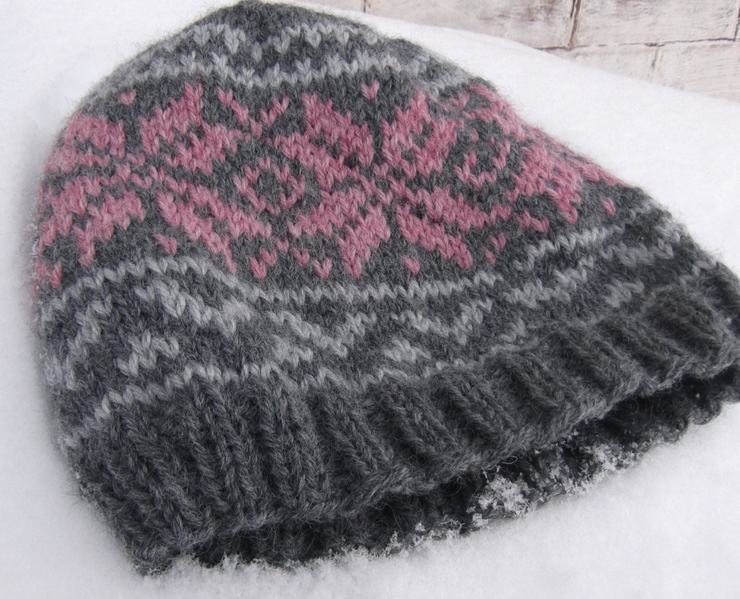 pink wool hat