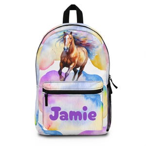 Personalized Horse Backpack: Western Cowgirl School Bag - Custom Name