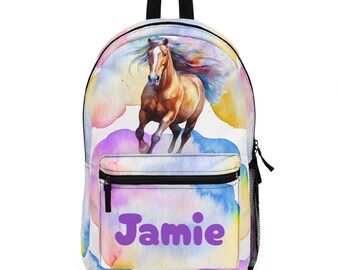 Personalized Horse Backpack: Western Cowgirl School Bag - Custom Name