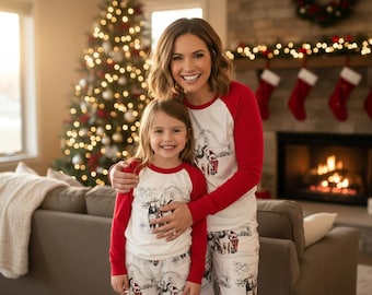 Western Christmas Sleigh Ride PJS - Family Matching Cowboy Santa Holiday Horse Pajamas