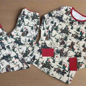 Cowboy Santa Christmas Pajamas: Western Family Matching Sleepwear