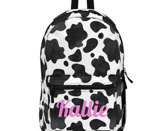 Custom Cow Print Backpack: Western Style School Bag