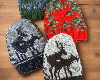 Fornicating Deer Knit Beanie: Novelty Hunting Hat