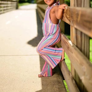 Toddler Girls Serape, Denim Jumpsuit - Serape Stripe Overalls, BOHO Suspender Pants, Western Toddler Outfit With adjustable shoulder straps, you'll get a perfect fit that grows with your child. Comfortable, versatile, and oh-so-fun!
