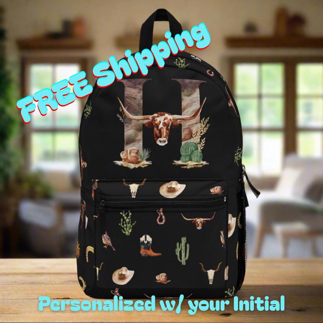 Personalized Western Cowboy Backpack | Monogrammed Back to School Bag ...