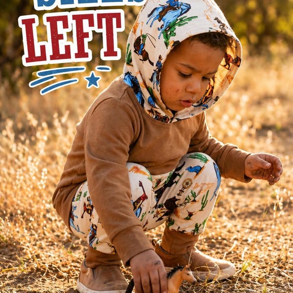 Boys Western Outfit: Cowboy Hoodie & Jogger Set