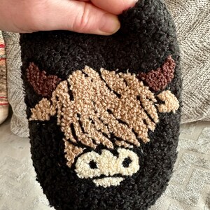 Fuzzy Highland Cow Slippers: Cozy Cowgirl Gift - Etsy