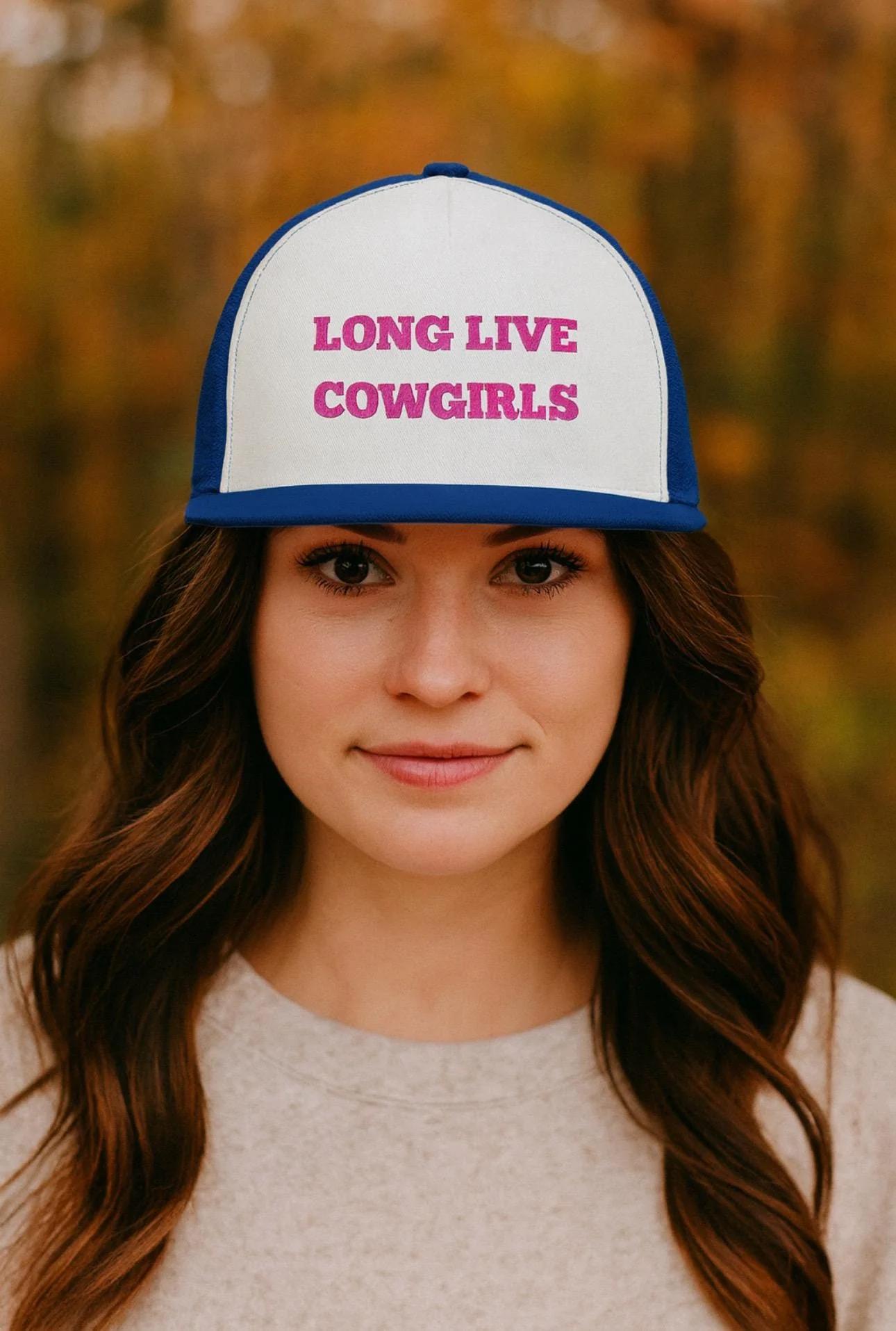 Long Live Cowgirls Trucker Hat: Retro Western Snapback Cap  display picture 2