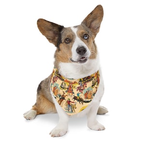 Vintage hondenbandana met cowboyprint: westerse huisdierensjaal