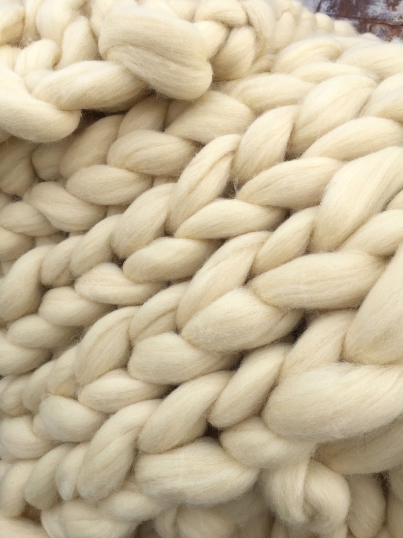 MADE In MONTANA Extreme Natural Wool Knit Blanket Handmade Etsy