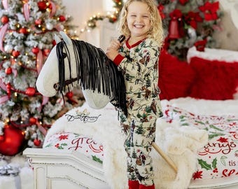 Cowboy Santa Christmas Pajamas: Matching Western Family Holiday PJs