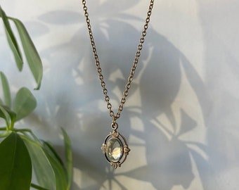Isla - Topaz Necklace, Blue Topaz Necklace - December Birthstone Necklace, Gold Topaz Necklace, Vintage Topaz Necklace, Antique Topaz Choker