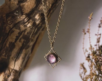 Ophelia - Amethyst Necklace, February Birthstone Necklace, Gold Amethyst Necklace, Vintage Amethyst Necklace, Antique Amethyst Necklace