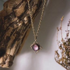 Ophelia - Amethyst Necklace, February Birthstone Necklace, Gold Amethyst Necklace, Vintage Amethyst Necklace, Antique Amethyst Necklace