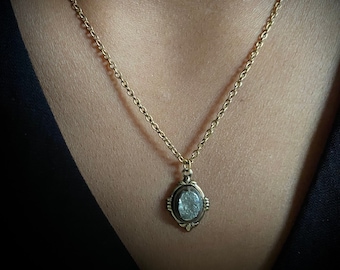 Marya - Gold Pyrite Necklace, Pyrite Necklace, Pyrite Pendant, Antique Pyrite Necklace, Raw Pyrite Necklace, Goddess Necklace, Boho Pretty