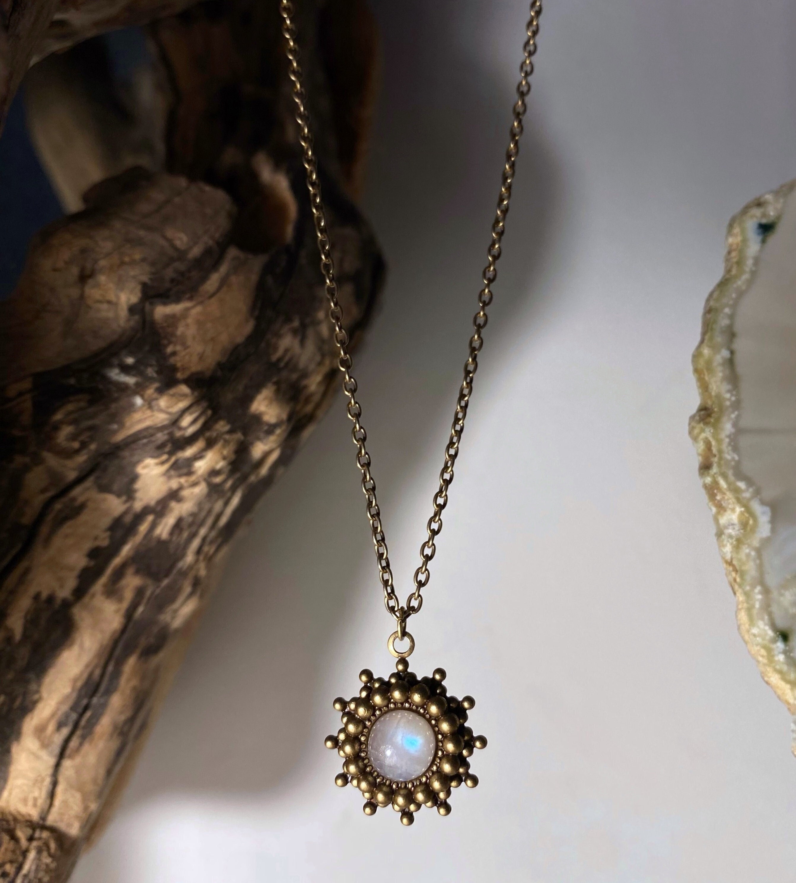 14K Festoon Moonstone & Amethyst Necklace I Kirsten's Corner – Kirsten's  Corner