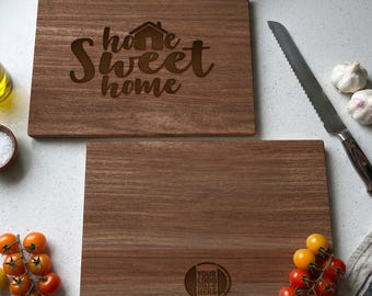 Home Sweet Home Cutting Board, Realtor Logo Gift, Closing Gifts